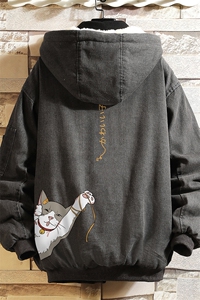 NM53013-P140 牛仔外套男大码加厚加绒衣男羊羔毛服男图片