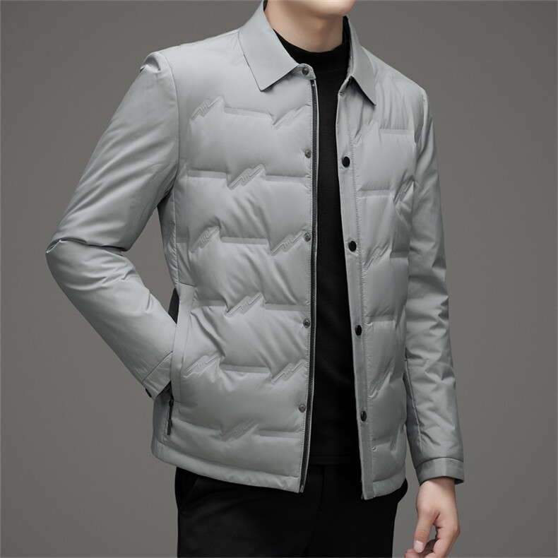 V3127钱塘2020-3时尚休闲冬季厚款中年男士90鹅绒羽绒服P198,男装羽绒服,钱塘207-3