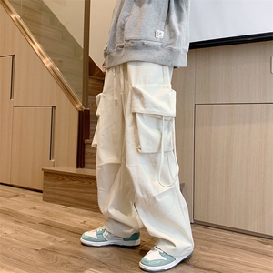 07纯色工装裤男时尚简约宽松直筒大口袋休闲裤XZ211-1-K2202-P65图片