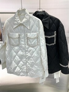 重工手工订珠衬衫版羽绒服,女装衬衫,译写