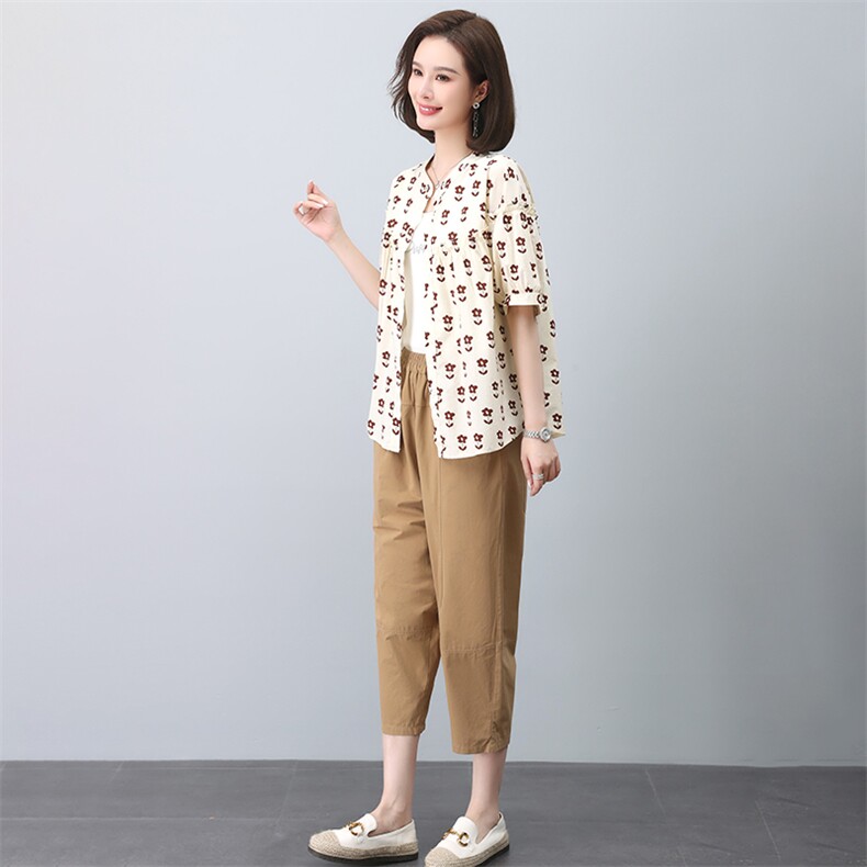 2023夏季新款时尚气质宽松显瘦休闲舒适潮流两件套，女装套装/套裙，独衣靓