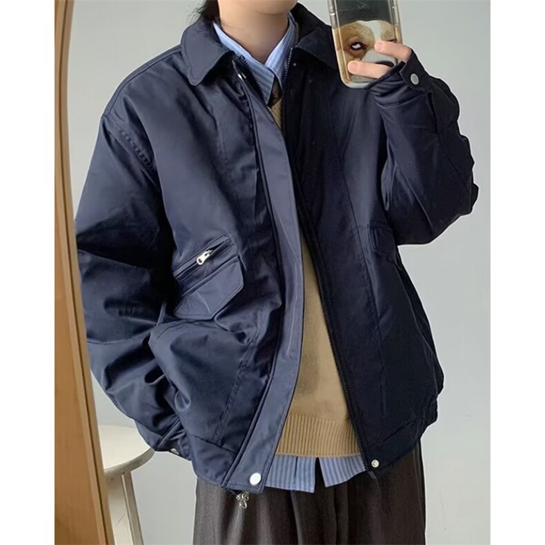 慵懒风夹克男春季宽松外套潮流品质加厚工装棉服外套MMY15,男装夹克,星座1116A（原606A-3）