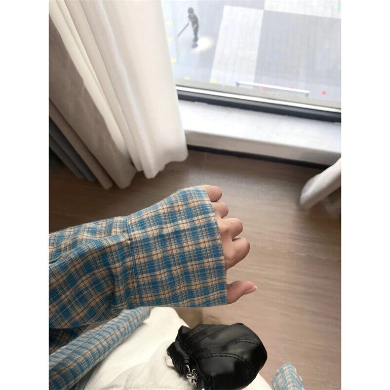 CSG063LL-特P35cleanfit格子衬衫男设计感叠穿长袖衬衣,男装衬衫,星座1007（原301D）
