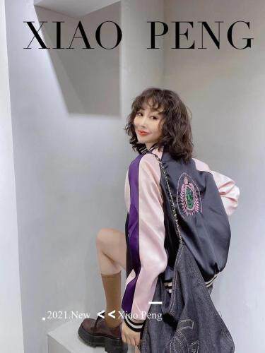 洋气拼色棒球服刺绣重工，其它，欧妮卡蒂蔓