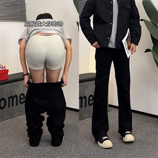 网图牛仔裤男Cleanfit阔腿裤子美式痞帅直筒长裤25XK67105特批28，男装牛仔裤，电商A042
