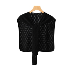 时尚女士羊毛披肩秋冬保暖针织小外套多色可选舒适百搭，披肩，暖思雅