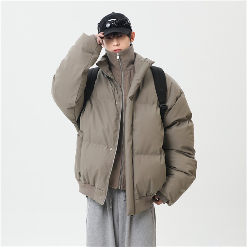 wassuphappy立领棉衣男冬季潮牌宽松痞帅面包服青少年保暖棉袄子,男装棉衣,星座307A