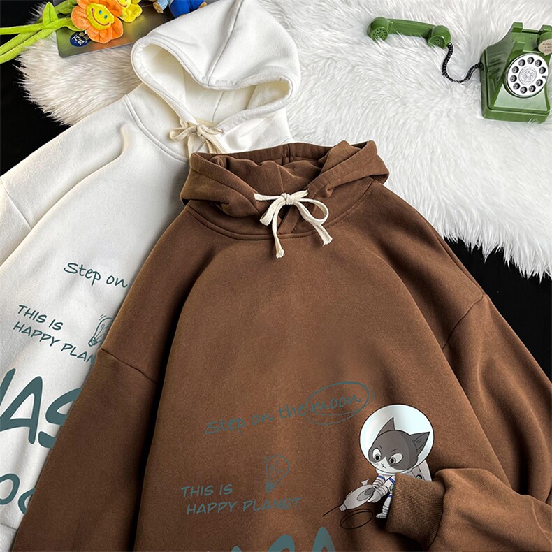 WY2187-P35加绒款-P40NASA纯棉连帽卫衣男大码运动帽衫宽松薄,男装卫衣,电商A040