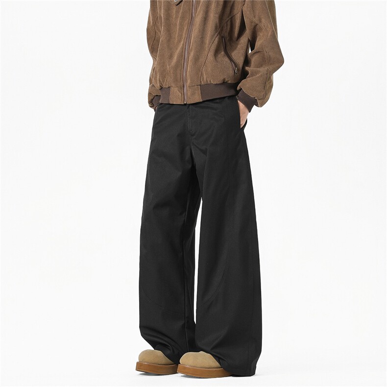 270g棉感面料2025美式弯刀休闲裤厚实宽松裤子男K6021-特P38，男装休闲裤，电商042