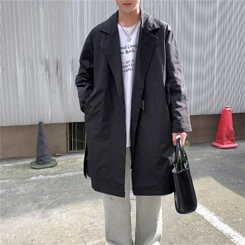 秋季韩版风衣港风大衣男士2022新款宽松上衣服外套男W3714-P55,男装风衣,星座512-2