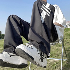 束脚裤男韩版潮流痞子帅气个性2026夏季新款ins宽松长裤K3812-P38，男装休闲裤，星座412