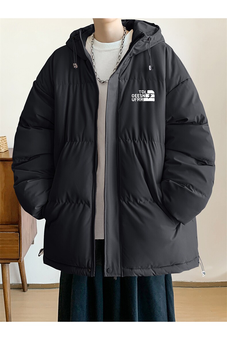 棉衣男冬新款港风宽松连帽面包服羽绒棉学生棉服MF300-P69(现货,男装棉衣,星座214-3
