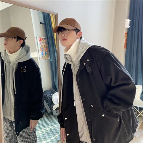 炸街外套男青少年春秋季2022港风ins痞帅宽松工装夹克W2584-P75，男装夹克，星座512-2