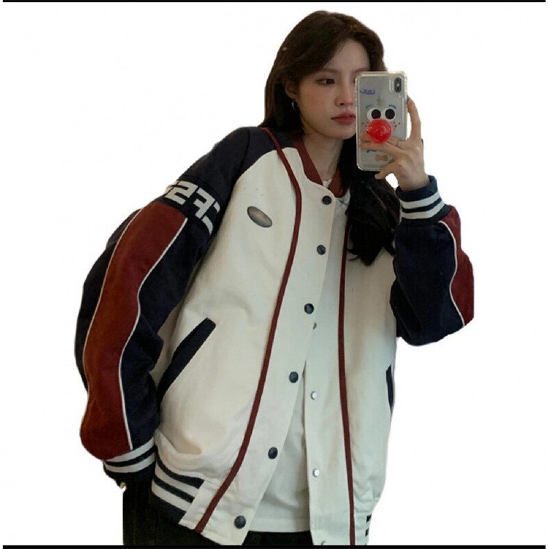 网络图现货棒球服外套男女设计感情侣装嘻哈夹克RW124-P60,男装夹克,星座1005-4