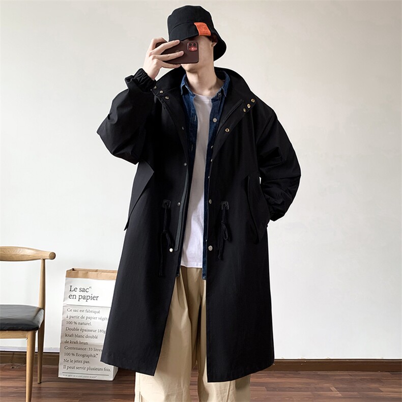 数据好长年大货风衣男中长款大衣男夹克男外套男F404-P105红地板A，男装风衣，星座401