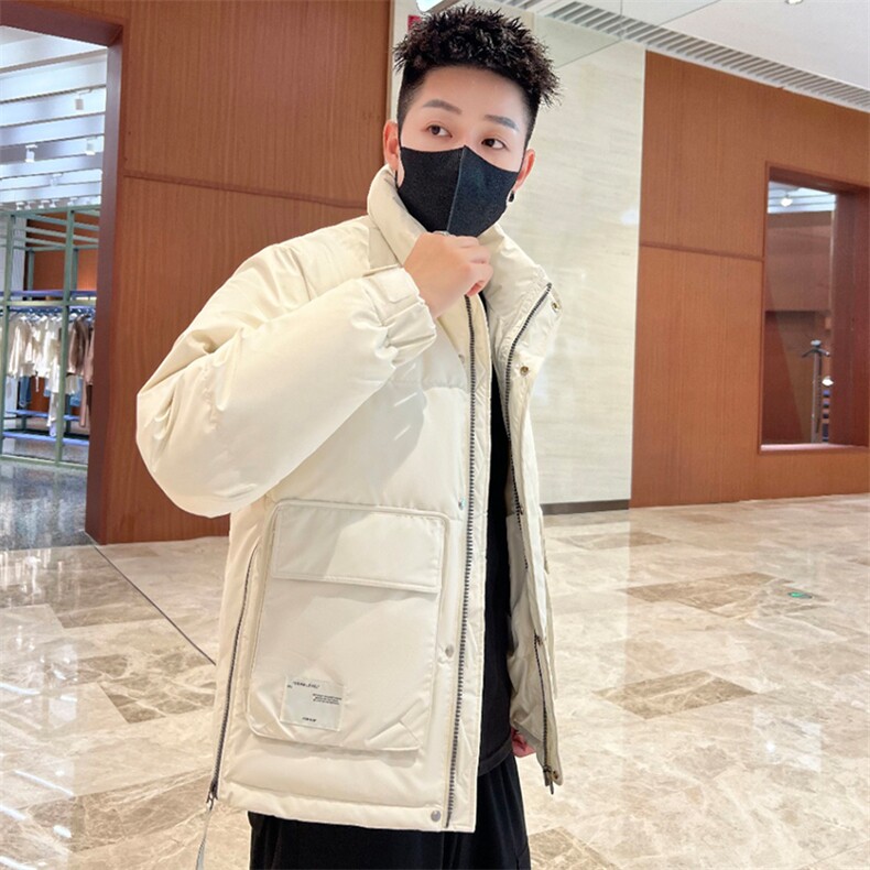 90白鸭绒羽绒服男冬季轻薄保暖外套日系纯色立领,男装羽绒服,星座201-2