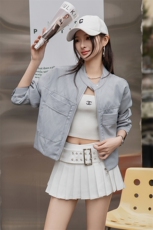 主推皮衣女外套2025春秋新款复古美式酷帅短款夹克上衣，女装皮衣，江南女神
