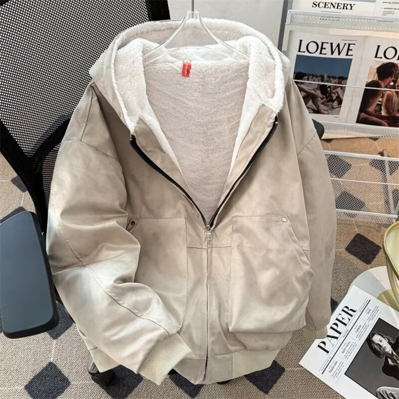 棉服男高级感加绒夹克外套加厚1324P90,男装夹克,星座410-2