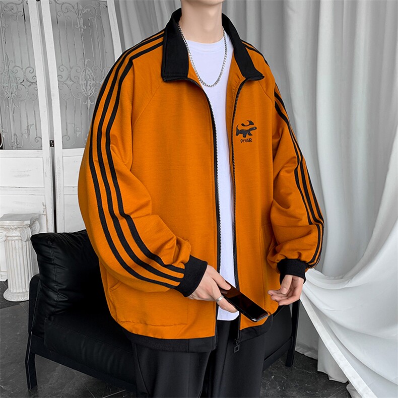 20年秋冬新款织带高领大码拼色外套男第2套图DS-B293-H751-P70,男装夹克,电商A306