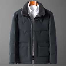爸爸冬装外套男新款加厚保暖羽绒服中老年人宽松男装Q72166-P285，男装羽绒服，电商B212（原钱塘6029）