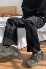 牛仔裤痞帅高街男宽松韩版S-3XL直筒潮牌ins秋冬长裤K1851-P40，男装休闲裤，星座512-2