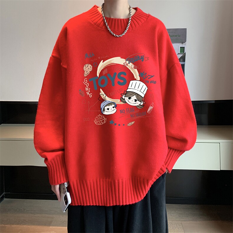 半高领毛衣男大码胖子针织衫毛线衣M18385-P45加绒款-P65,男装针织衫/毛衣,电商A040