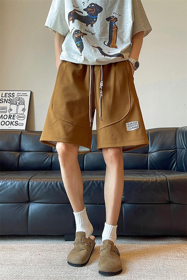 8XL-M抖音品质特大码ins潮流亮色休闲短裤印花五分裤DK1521P35,男装休闲裤,电商D206-1