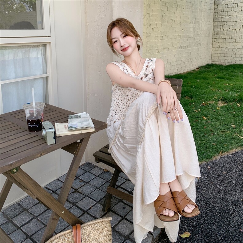 新品度假风吊带裙+罩衫C211-872-P155控218,女装套装/套裙,2C211