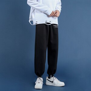 秋冬宽松字母休闲裤九分裤卫裤XZ1004-1 WK512 P45 控68图片