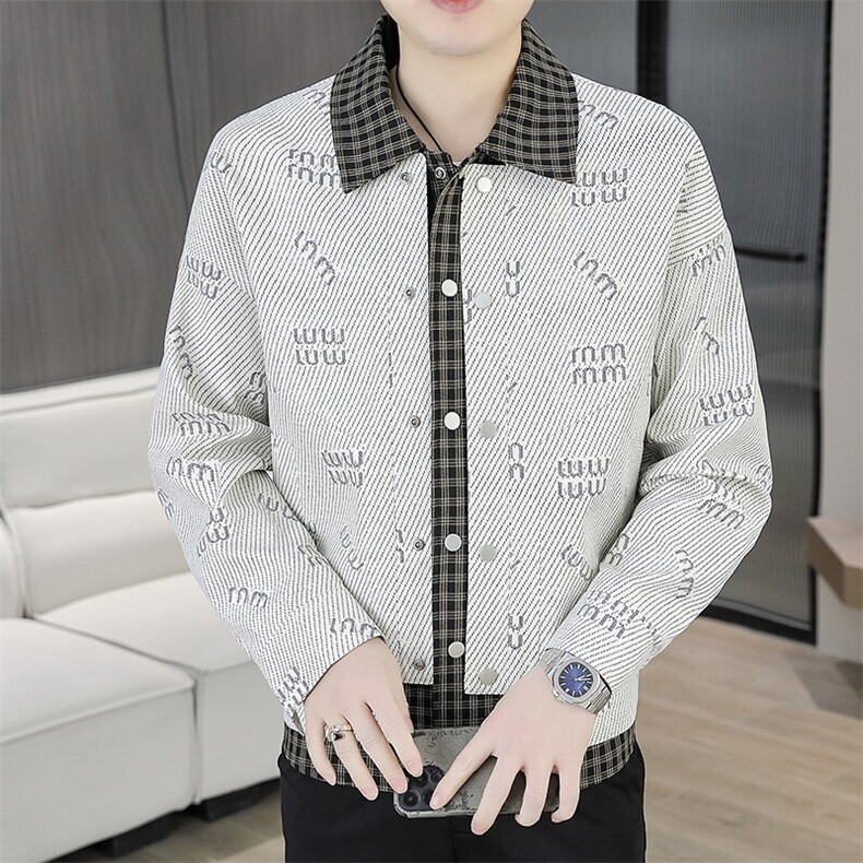 507A-JK255-P1052025春季时尚男士夹克外套假两件青年,男装夹克,星座507A（原星座306B-2）