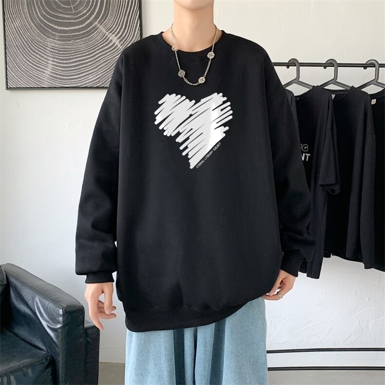 Y2610P38主推2023秋季ins潮男士潮趣印花卫衣时尚圆领宽松上衣,男装卫衣,星座510A-1