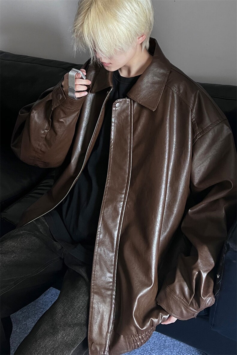 夹棉加厚冬装pu皮衣宽松夹克冬季男女棉衣外套PM7811-P82【特价】,男装夹克,电商A007