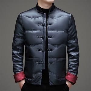 唐装90绒羽绒服男复古盘扣风羽绒服外套中式唐装TR2815-P190图片