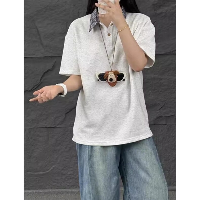 假两件短袖polo衫男女夏季拼接格子翻领t恤情侣装半袖PBF014,男装T恤,星座1116A（原606A-3）