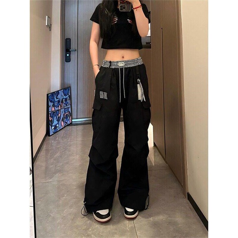 美式褶皱工装裤男夏季cleanfit阔腿宽松直筒休闲裤子LB30566-P55,男装工装外套,星座1008