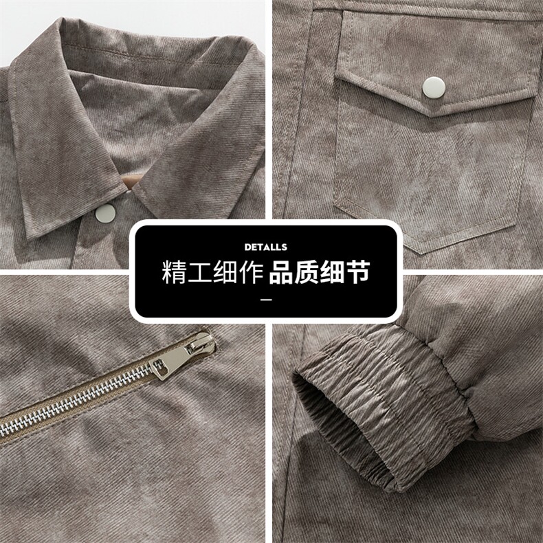 美式工装风宽松外套男款2025秋季cleanfit翻领夹克上衣Q5556-P78,男装夹克,星座610（原A335）