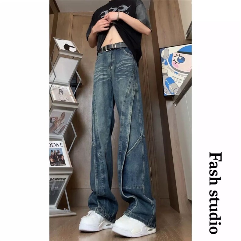 1506-1/KX-A5501/P58美式复古水洗做旧解构设计感牛仔裤男潮牌,男装牛仔裤,星座1506-1