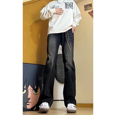 秋季美式ins高街hiphop重工艺水洗微喇复古蓝牛仔裤货号K2320P55，男装牛仔裤，电商A063