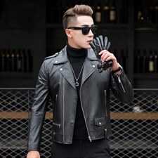 BL-DK7132海宁皮衣男绵羊皮夹克外套韩版修身商务男装P750,男装皮衣,电商B360