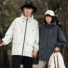 2025春季户外连帽冲锋衣三防情侣登山服夹克男山系外套JK2381-P40，男装夹克，星座1402-1