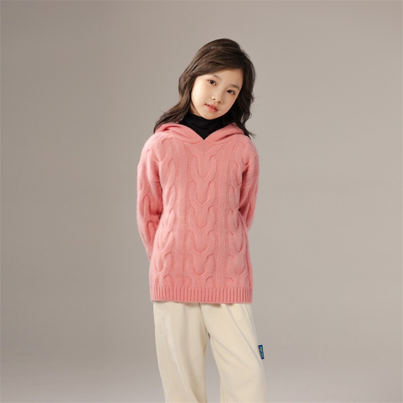秋冬羊毛衫儿童男女童装连帽毛衣打底衫小孩，童装儿童羊毛衫，暖钟情羊绒