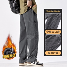 美式伐木工装裤男士2025新款宽松直筒休闲裤子Z2345-P50/加绒P58，男装工装外套，星座509