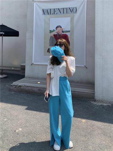 【现货】夏季新品多色抽绳开叉裤，女装，F/TU