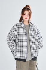 复古韵味情侣秋冬款加棉棉衣舒适时尚格纹文艺风上衣外套HY877P90，男装棉衣，电商A102B
