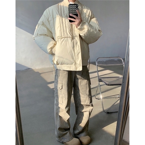 棒球领夹棉棉服男短款冬季加厚棉袄男士保暖棉衣外套 D389 P108图片