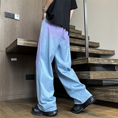 春秋季新款水洗渐变牛仔裤服时尚百搭休闲直筒裤，男装牛仔裤，星座410-6（原星座1304-1）