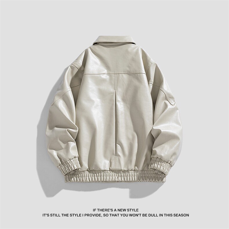 XZ-221/JK2577/P95美式潮牌痞帅机车服翻领PU皮衣夹克外套,男装夹克,星座221