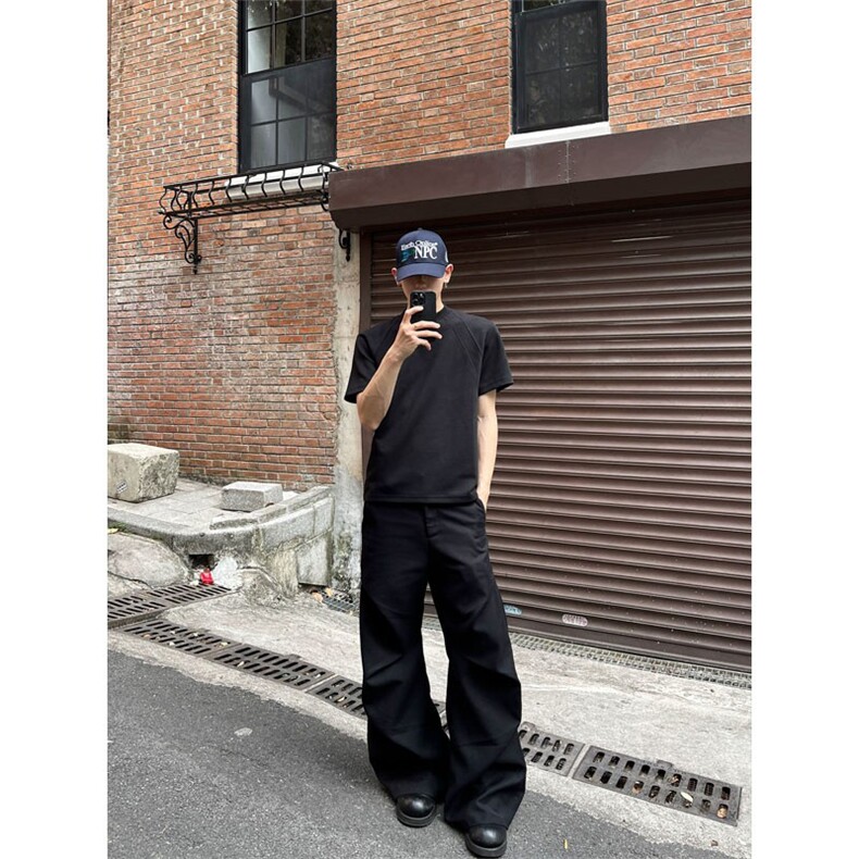 [网图]2026夏季拼接短袖T恤宽松圆领男女X64112-TP14不,男装T恤,电商A102