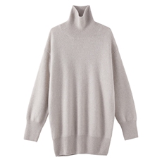 2024秋季新款七针中长款高领35%羊绒衫，女装羊绒衫，戎美山