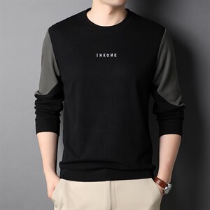 男士t恤秋季上衣2023新款秋衣秋装潮流打底衫卫衣男装HPN790-P80，男装T恤，电商B212（原钱塘6029）